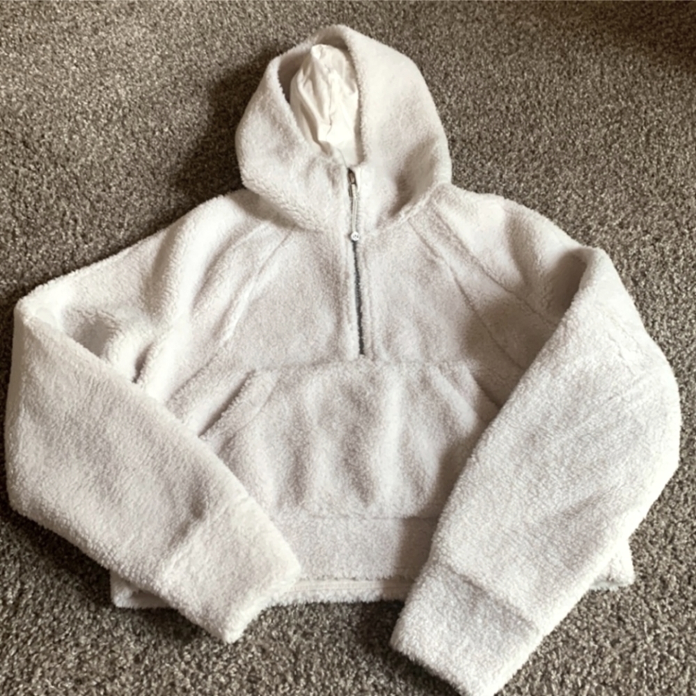 Lululemon Scuba Sherpa half zip cropped hoodie XS/S